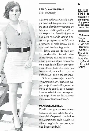 Emociona A Gaby Carrillo Estreno De Ringo Pressreader