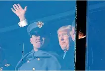  ?? PHOTO: REUTERS ?? President-elect Donald Trump gestures to the crowd as he watches the Army vs Navy college football game in Baltimore, Maryland.