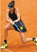  ?? PHOTO AFP ?? Garbine Muguruza a vaincu Maria Sharapova hier pour passer en demi-finale.