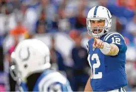  ?? Sam Riche / Tribune News Service ?? With Andrew Luck at the wheel, the Colts should be living life in the fast lane instead of trailing the Texans in the anemic AFC South race.