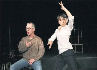  ??  ?? CHALLENGES: Billy Mack and Tomoko Komura star in Flower, Bird, Wind Moon. Picture: Leslie Black