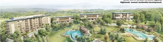  ??  ?? Aerial view of Horizon Terraces, Tagaytay Highlands’ newest residentia­l developmen­t.