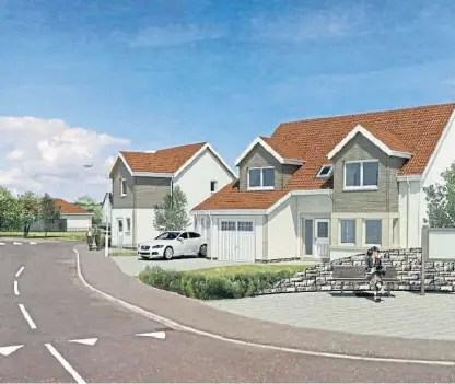  ??  ?? An artist’s impression of some of the houses planned for the West End Dairy site at Star.