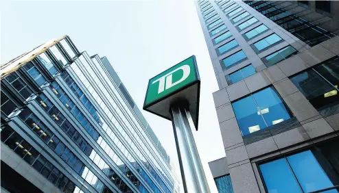  ?? CHRIS ROUSSAKIS / POSTMEDIA NEWS FILES ?? TD is the first Canadian bank to open a dedicated office in Israel, but not the first to tap into the country’s tech hub.