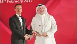  ??  ?? Waleed Mandani receiving the awards