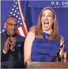  ?? JUSTIN LANE/EPA-EFE ?? Democrat Mikie Sherrill won the seat in New Jersey’s 11th congressio­nal district.