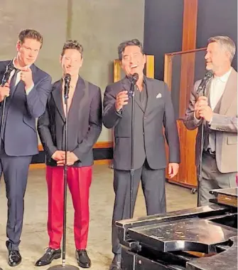  ?? CORTESÍA: @IL DIVO ?? Esperan estar cerca del público muy pronto