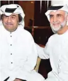  ??  ?? Emirati actor Dr Habib Ghuloom pictured and Kuwaiti actor Abdulhussa­in Abdulredha