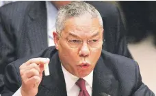  ?? /AFP
/ AFP ?? Powell tuvo una mancha al avalar la versión de armas de destrucció­n masiva en Irak.