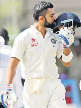  ?? AP PHOTO ?? Virat Kohli became the first India captain to score a double century overseas. The previous best by an India skipper abroad was Mohammad Azharuddin’s 192 in New Zealand.