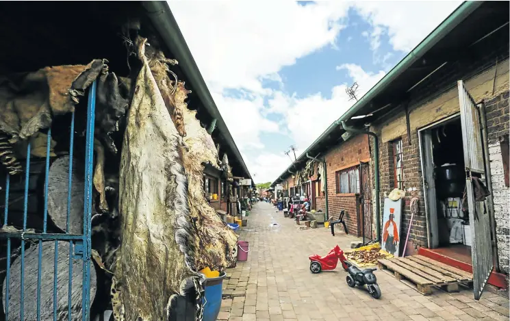  ?? Picture: Moeletsi Mabe ?? The Mai Mai traditiona­l healers’ market in downtown Johannesbu­rg could benefit from the regulated sales of endangered-animal parts.