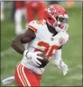  ?? Dustin Bradford / Getty Images ?? Chiefs running back Le’Veon Bell will face his former team, the Jets, on Sunday in Kansas City.