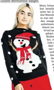  ??  ?? Weihnachts­pulli bei Zalando (26 Franken) ...