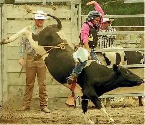  ?? SUPPLIED ?? Kurtis Pertab started out in rodeo riding calves.