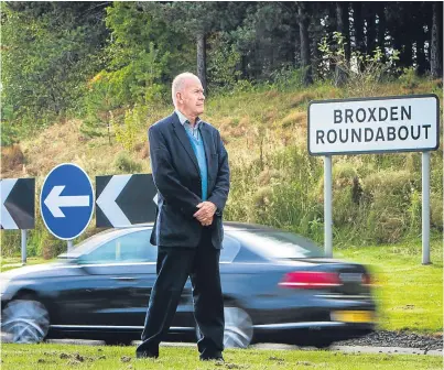  ?? Picture: Steve MacDougall. ?? Perth councillor Willie Wilson wants to speed up improvemen­ts at Broxden to solve its traffic problems.