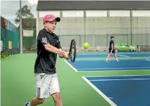  ?? LUZ ZUNIGA/STUFF ?? Alex Brogan during his match against Logan Ogilvie at the Junior Spring Open on Saturday.