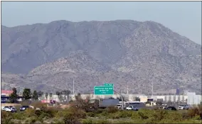  ?? MATT YORK/ASSOCIATED PRESS ?? Traffic moves along the notoriousl­y congested stretch of I-10through tribal land called the Wild Horse Pass Corridor, Wednesday, Jan. 25, 2023in Chandler, Ariz. With the Gila River Indian Community’s backing, Arizona allocated or raised about $600million of a nearly $1 billion plan that would widen the most bottleneck-inducing, 26-mile section of I-10on the route between Phoenix and Tucson. But its request for federal money to finish the job fell short — a victim of the highly competitiv­e battle for transporta­tion grants under the new infrastruc­ture law.