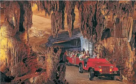  ??  ?? Missouri’s Fantastic Caverns is an elaborate cave system discovered in 1862 by an Ozarks farmer.