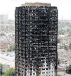  ??  ?? TOMB At least 80 people died at Grenfell