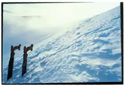  ??  ?? A stark reminder that digging snow holes at 4000ft isn’t just your standard bucket and spade job.