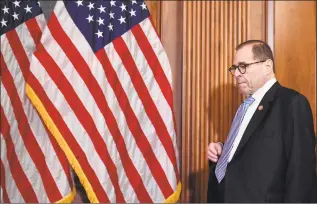  ?? Saul Loeb / AFP via Getty Images ?? Rep. Jerry Nadler, DN.Y., said Sunday on ABC's “This Week” that President Donald Trump's misconduct amounted to “a crime in progress” that threatens U.S. democracy.