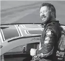  ?? Christian Petersen, Getty Images ?? Martin Truex Jr. exits his car after winning the Instacart 500 on Sunday.