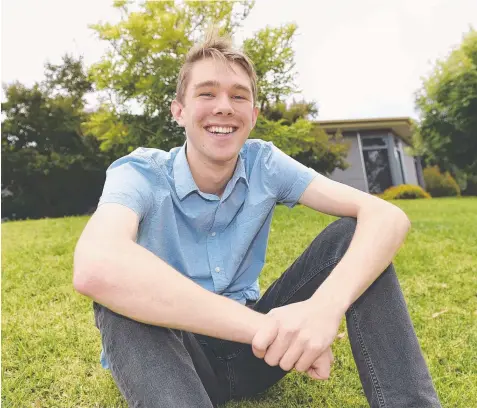  ?? Picture: ALAN BARBER ?? WELL-EARNED: Christian College student Cameron Chandler has just earned his sixth dux honour.