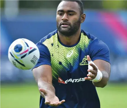  ??  ?? Fijian born Australian Wallabies outside centre Tevita Kuridrani is one of their stars at the World Cup.