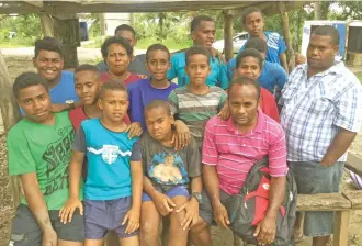  ?? Photo: Inoke Rabonu ?? Some of the passengers of the bus that veered off the road and tumbled along Kiuva Road in Tailevu on January 1.