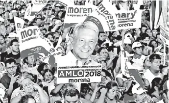  ?? ARIANA PÉREZ ?? El puntero de la competenci­a electoral.