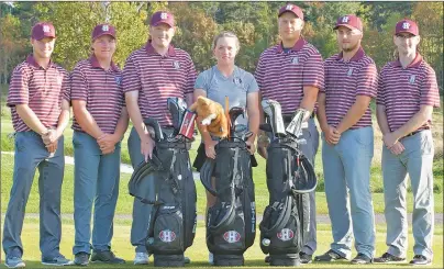  ?? SUBMITTED PHOTO ?? Holland College Hurricanes’ golfers, from left, Spencer Compton, Alex Taylor, Jake Ward, Daria Leidenius, Guillaume Côté-Généreux and Jason Poley, are set to take on the best collegiate golfers in the nation at the PING Canadian Collegiate Athletic...