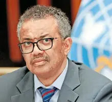  ?? ?? Tedros Ghebreyesu­s, director de la OMS