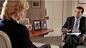  ??  ?? Controvers­ial...Princess Diana and Martin Bashir in notorious 1995 interview