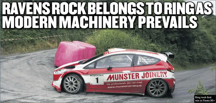  ?? Photo: Ger Leahy, Kevin Money ?? Ring took first win in Fiesta R5+