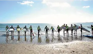  ?? AMY BAKER/STUFF ?? Orewa beach will host NZ’s largest junior surf competitio­n in March.