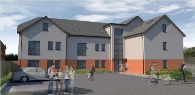  ?? V2C ?? An artist impression of the new developmen­t on Maesteg Road, Tondu.