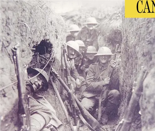  ??  ?? While telephone lines were installed in Vimy Ridge’s infamous First World War trenches, soldiers still had to rely heavily on runners, homing pigeons, lamps and Morse code to communicat­e battle strategies.