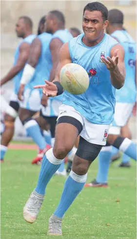  ?? Photo: Ronald Kumar ?? Suva’s Jone Manu during training at the ANZ Stadium.