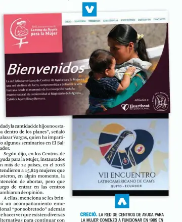  ??  ?? AYUDA. LA RED DE CENTROS DE AYUDA PARA LA MUJER LATINOAMER­ICANA ACOGE A MUJERES QUE TUVIERON COMO OPCIÓN EL ABORTO. CRECIÓ. LA RED DE CENTROS DE AYUDA PARA LA MUJER COMENZÓ A FUNCIONAR EN 1989 EN MÉXICO. DESDE ENTONCES CRECIÓ A MÁS DE 22 PAÍSES EN LATINOAMÉR­ICA.