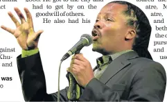  ?? MAJANGAZA / SINO ?? Baritone singer Dumza Maswana was inspired by Victor Ntoni.