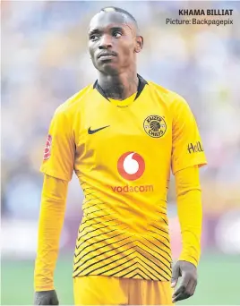  ?? Picture: Backpagepi­x ?? KHAMA BILLIAT