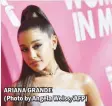  ??  ?? ARIANA GRANDE (Photo by Angela Weiss/AFP)