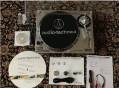  ??  ?? Audio-technica’s packaging made assembling the turntable a breeze.