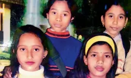  ??  ?? A childhood photograph of Hima Das ( in blue sweater)