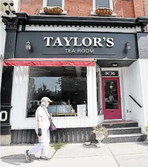  ?? JOHN RENNISON PHOTOS THE HAMILTON SPECTATOR ?? Taylor’s Tea Room in Dundas is shutting down after 28 years. The local institutio­n is best known for its scones, clotted cream, house-made jams, pies, quiches and high tea spreads.
