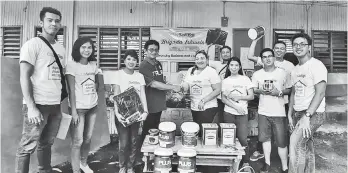  ??  ?? A BETTER LEARNING ENVIRONMEN­T: CitySaving­s General Santos Branch with Reputation Management Head Paula Ruelan (center) as they donated constructi­on and painting materials last May 28 for the refurbishm­ent of Didiangas East Elementary School’s science...