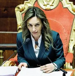  ?? ?? Vicepresid­ente del Senato Mariolina Castellone del Movimento Cinquestel­le