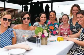  ?? Photos: Contribute­d ?? SPECIAL CAUSE: Dining at the Teal for Grandma event are (from left) Cassie Montgomery, Kelly James, Emily MacManus, Helen Bradshaw, Meg Bats, Samantha Ahmed and Kelly Cussons .