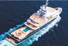  ?? Courtesy: Superyacht Times ?? Luna is one of the largest and most expensive private vessels on the planet with nine decks and two helipads.