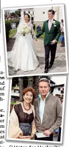  ??  ?? Unter den Hochzeitsh its gästen: Helene von Damm und Entertaine­r Alfons Haider.